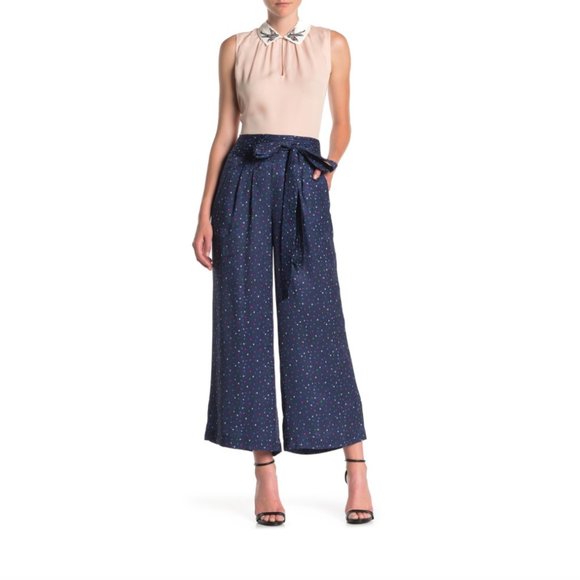 Rebecca Taylor Pants - Rebecca Taylor Speckle Polka Dot Silk Pants